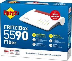 AVM FRITZ!Box 5590 Fiber (Wi-Fi 6 Fibre Optic Modem (WLAN AX), Dual-Band Modem - Picture 1 of 5