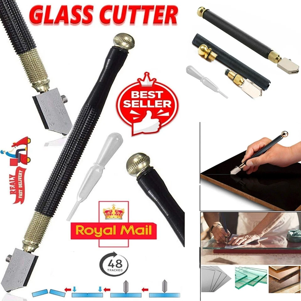 Professional Mirror Tile Tipped Glass Cutter 10x Spare Glazing Wheel Blades