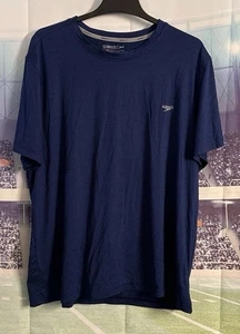 Camisa Speedo Para Hombres 2XL Azul Marino Rayas UPF 50+ Block The Burn Crew 7778159 - Imagen 1 de 9