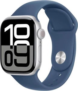 Apple Watch Series 10 42mm GPS Aluminum Silver w/ Blue band - Excellent - Picture 1 of 1