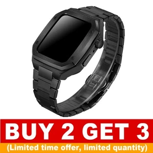 Stainless Steel Case Band Metal Str For Apple Watch 6 5 4 SE 44mm - Picture 1 of 7