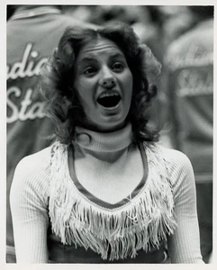 Original Malcolm Emmons Indiana State Cheerleader Echt 8x10 Foto gestempelt Rückseite - Bild 1 von 2