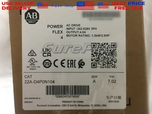 Allen-Bradley 22A-D4P0N104 POWERFLEX AB 22A D4P0N104 US Free Tax - Picture 1 of 1