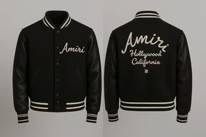Amiri Hollywood California Black Varsity Jacket - Bild 1 von 3