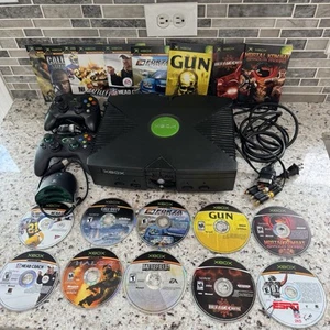 SET Original Xbox 10 Spiele 2 Fernbedienungen 1 Logitech Empfänger Original Handbücher Kabel - Bild 1 von 21