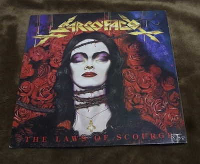 LP SARCOFAGO The Laws Of Scourge 1991 First Pressing Insert Foto 1 de 4