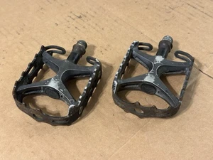 Vintage SunTour Japan XCD 6000 PL-XD00 Square Grey Platform MTB BMX Pedals - Picture 1 of 8