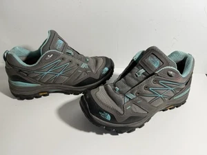 The North Face Hedgehog Gore-Tex Hiking Shoes Women's Sz 8 grey and teal/blue - Picture 1 of 10