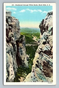 Vintage Deadwood through White Rocks Black Hills South Dakota Postcard - Picture 1 of 2