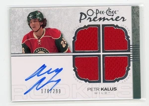 2007 O-Pee-Chee Premier Auto Quad Jersey 176 /299 Petr Kalus #146 Rookie RC - Picture 1 of 1