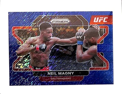 2022 PANINI PRIZM UFC 48 NEIL MAGNY BLUE SHIMMER PRIZM FOTL 3/7 - Image 1 of 2