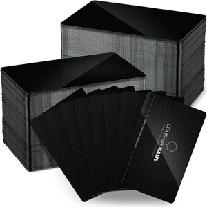 1000 piezas tarjetas de visita de metal a granel 0,2 mm de grosor tarjetas de visita en blanco 3,4 x 2... - Imagen 1 de 7