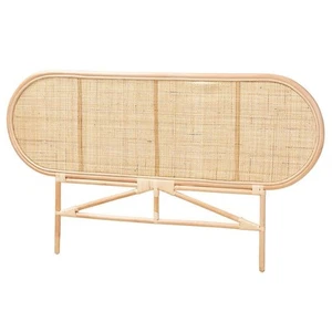 bali and pari Reegan Brown Natural Rattan Queen Standalone Headboard - Picture 1 of 7