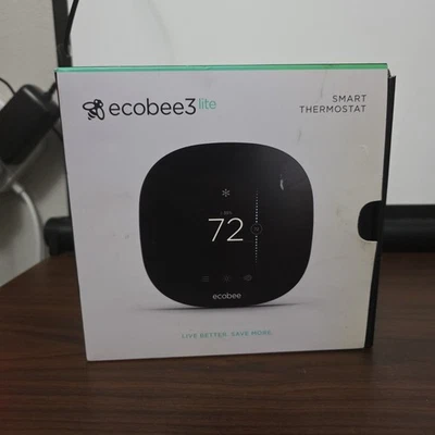 Ecobee3 Lite Smart Thermostat EB-STATE3LT-02 Black New  - Image 1 of 4