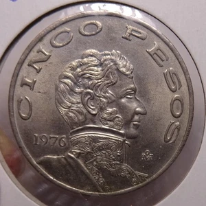 1976 Mexico 5 pesos coin - Picture 1 of 2