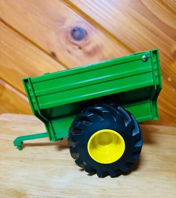 Licensed John Deere Toy Trailer Plastic Grain Cart Monster Wheels Tomy EX2 5AZ - Image 1 of 4
