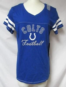 Indianapolis Colts Women's Size Medium V-Neck T-Shirt C1 6153 - Picture 1 of 3
