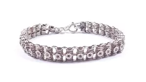 Antique Victorian Star Bracelet 925 Sterling Silver 6.8g - Picture 1 of 11