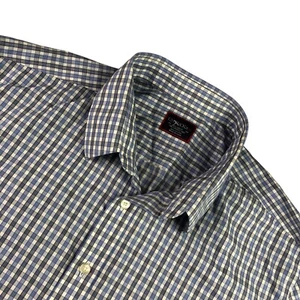 Untuckit Men’s 100% Cotton L/S Button Shirt Blue Check • XL TALL - Picture 1 of 6
