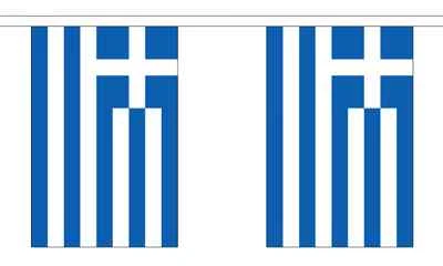Greece Flag Bunting - 3m 6m 9m Metre Length 10 20 30 Flags - Polyester  - Image 1 of 3