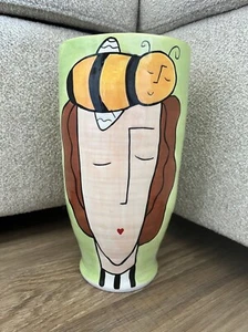 Sandra Magsamen By Silvestri APEE HAPPYY vaso in ceramica con scatola - Foto 1 di 10