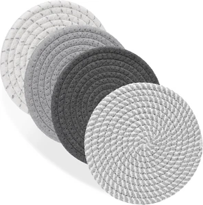 7" Trivets for Dishes, Pots and Pans, 4 Heat Resistant Hot Pads, Pot Holders for - Picture 1 of 12