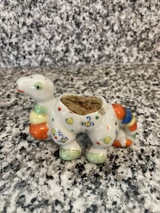 MCM Japan bunte Keramik Lustreware Dinosaurier Figur Zahnstocher Halter - Bild 1 von 5