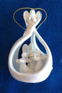 Avon Porcelain Angel Christmas Ornament - Picture 1 of 4