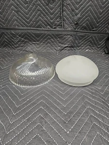 Vintage Glass Light Globe Fixture - Picture 1 of 13