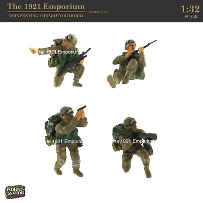 RARE 1:32 Unimax Toys Forces of Valor Modern US Army Desert Soldier 4 Figure Set - Image 1 of 2