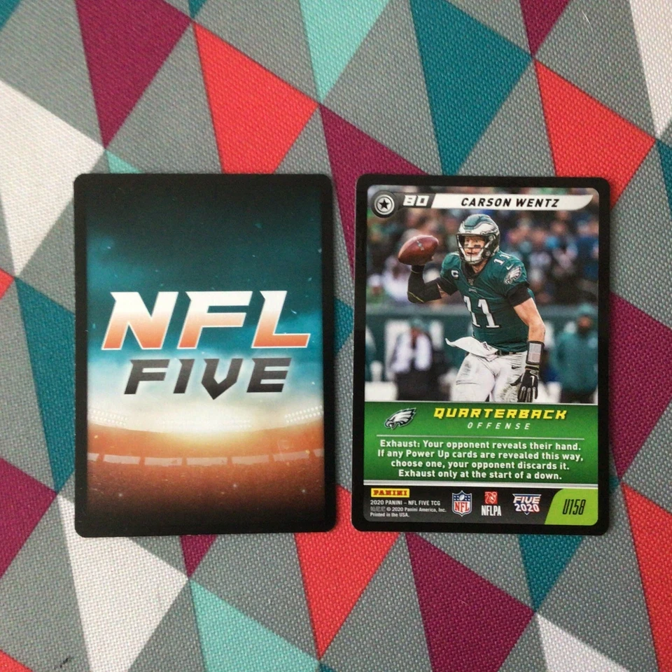 Carson Wentz #U158 Eagles QB Uncommon Base 2020 Panini Edition NFL five TCG - Image 1 of 1