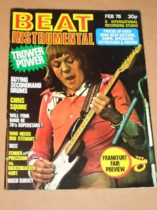 Beat Instrumental Magazine No.153 1976 Robin Trower cover (Yes/Status Quo/Ace) - Picture 1 of 1