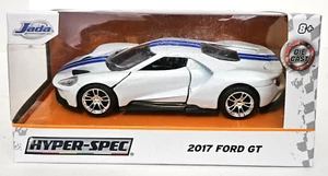 2023 Jada #24080 Hyper-Spec 2017 Ford GT 1:32 White with Blue stripes - Picture 1 of 4