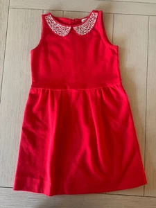 EUC Crewcuts Girls Size 7 Red Rhinestone Embellished Christmas Holiday Dress - Picture 1 of 4