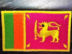 PARCHE Bordado Bandera del País de Ceilán de Sri Lanka *NUEVO* - Imagen 1 de 1