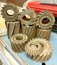 9: 1-1/4” Arbor Horizontal Milling Machine Cutter Mills Lot Used Machinist Tool