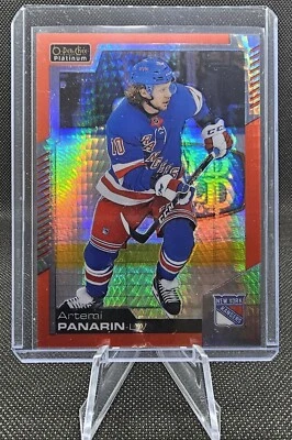 2020-21 O-Pee-Chee Platinum Red Prism #193/199 Artemi Panarin #147 NY Rangers  - Image 1 of 2