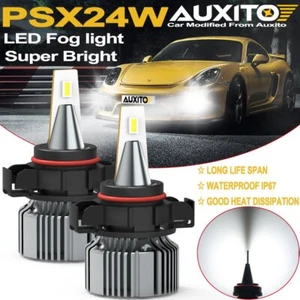 AUXITO 2X PSX24W LED Fog Light Bulb Kit for GMC Sierra 1500 2500HD 3500HD Yukon - Picture 1 of 12