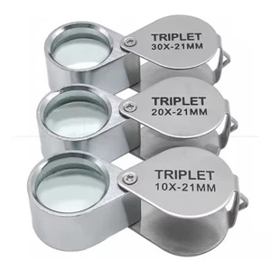 Jewelers Eye Loupe Pocket Magnifier Magnifying Glass Jewelry Diamond 30x21mm - Picture 1 of 9
