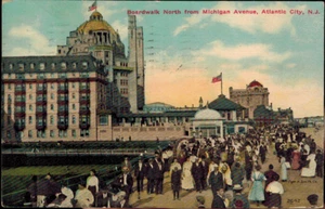 1910 Boardwalk North of Michigan Avenue Atlantic City New Jersey Post Card #2642 - Picture 1 of 2