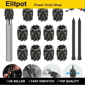 13Pcs Double Sided 3/8" Spot Weld Cutter HSS Drill Bit Remover Welder Tool Kits - Picture 1 of 12