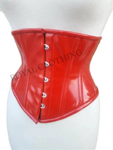 Steel Boned Underbust Heavy Duty Red PVC Body shaper corset - Picture 1 of 3