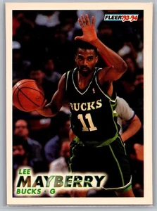 1993-94 Fleer #120 Lee Mayberry Milwaukee Bucks NBA Basketball Card - Picture 1 of 2