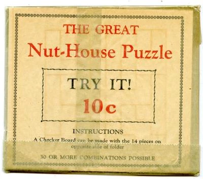 Great Nut House Puzzle '30s Original Package New Old Stock NOS Toy Harrisburg PA - Image 1 of 4