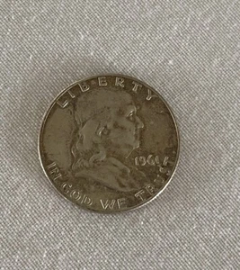 1961 Benjamin Franklin Half Dollar, Liberty Bell Crack, DDR - Picture 1 of 3