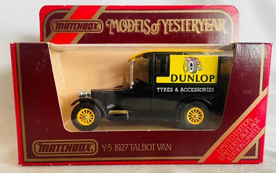 Matchbox Models of Yesteryear Y5 1927 Talbot Van Dunlop Tyres - Image 1 of 2