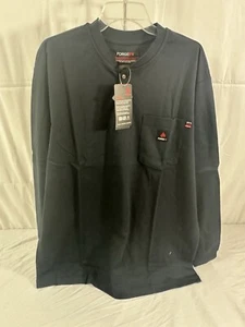 Forge FR Navy Long Sleeve Flame Resistant Work Shirt Size XL New With Tags - Picture 1 of 8