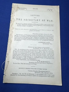 1876 Sec. of War Report to Congress "Condition of Aqueduct Bridge in Georgetown" - Imagen 1 de 8