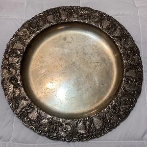 Antique E.G. Webster & Son Large 16” Serving Platter Tray Dish Silver plate - Picture 1 of 24