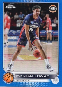 2022-23 Topps Chrome NBL Kyrin Galloway BLUE REFRACTOR Adelaide 36ers (#43/75)